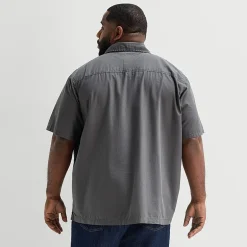 mutual weave Mens Short Sleeve Relaxed Fit Big and Tall Button-Down Shirt