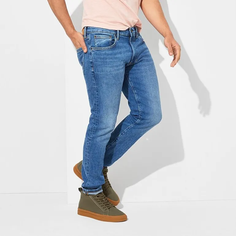 mutual weave Mens Stretch Fabric Slim Fit Jean