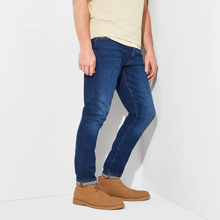 mutual weave Mens Stretch Fabric Slim Fit Jean