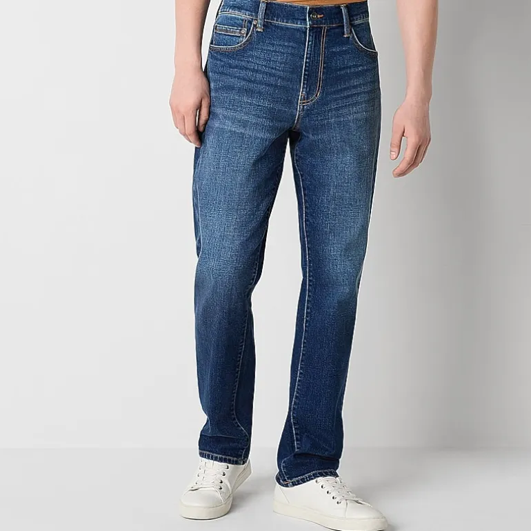 mutual weave Mens Stretch Fabric Straight Leg Jean