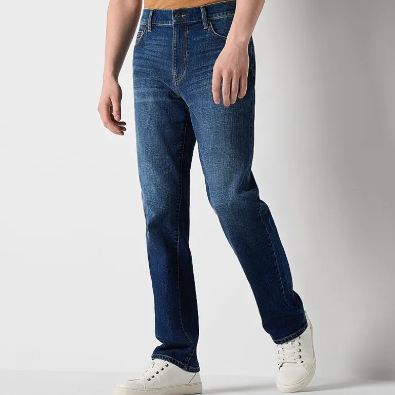 mutual weave Mens Stretch Fabric Straight Leg Jean
