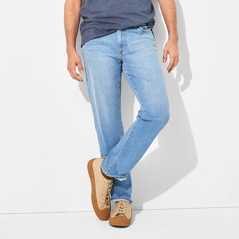 mutual weave Mens Stretch Fabric Straight Leg Jean
