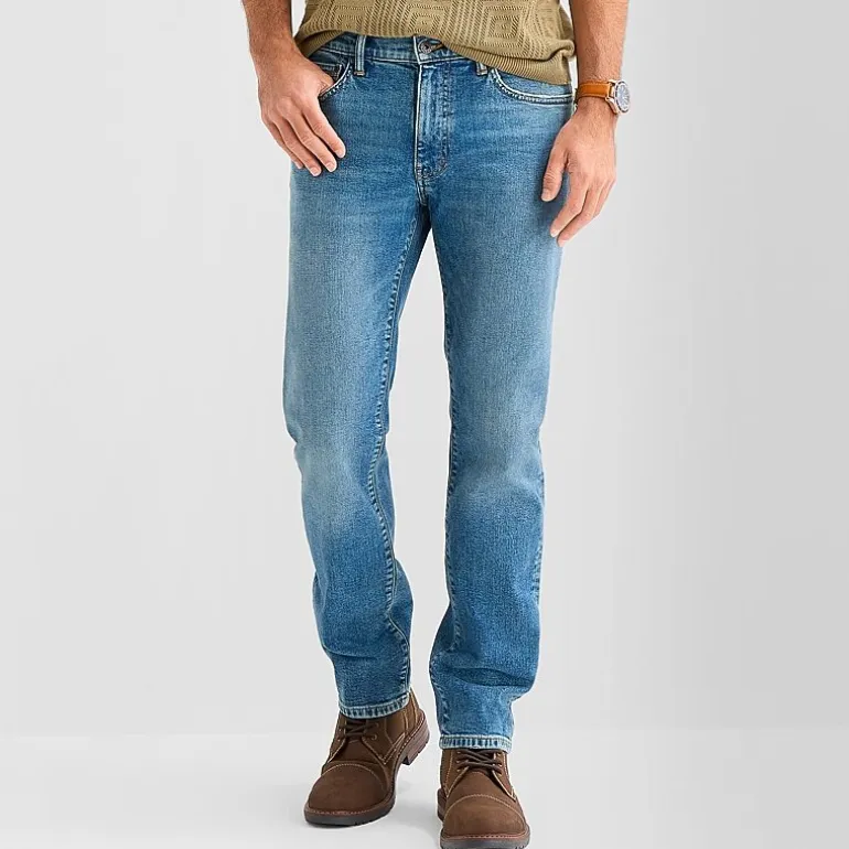 mutual weave Mens Stretch Fabric Straight Leg Jean