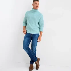 mutual weave Mens Turtleneck Long Sleeve Pullover Sweater
