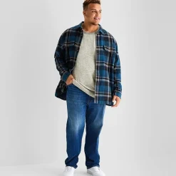 mutual weave Textured Big and Tall Mens Crew Neck Long Sleeve Pullover Sweater