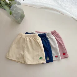 MyKids-USA Baby Fruit Embroidered Summer Beach Comfy Shorts