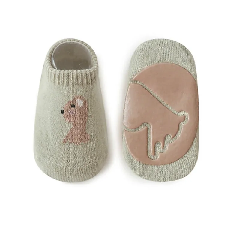MyKids-USA Kids Embroidered Animal Non-Slip Floor Socks