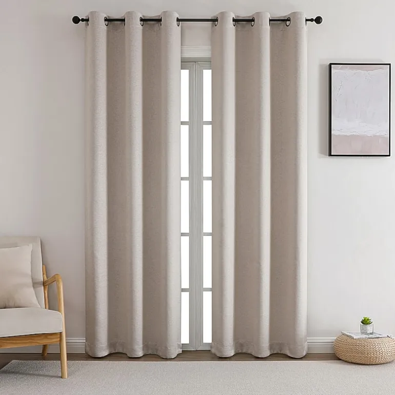 Mylon Grommet Top Blackout Set of 2 Curtain Panel