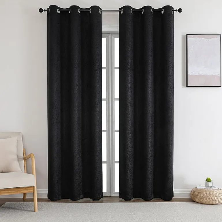 Mylon Grommet Top Blackout Set of 2 Curtain Panel