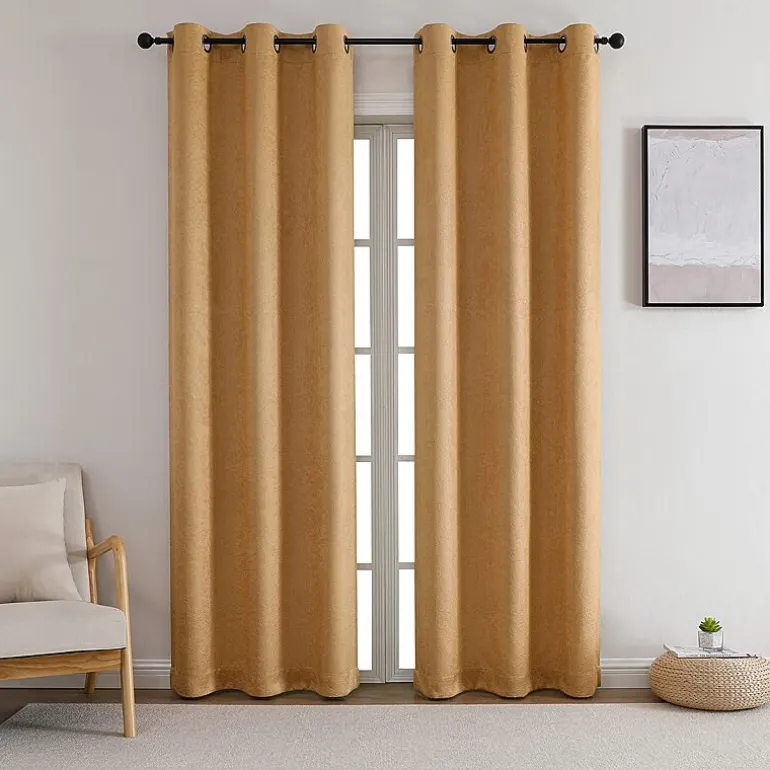 Mylon Grommet Top Blackout Set of 2 Curtain Panel