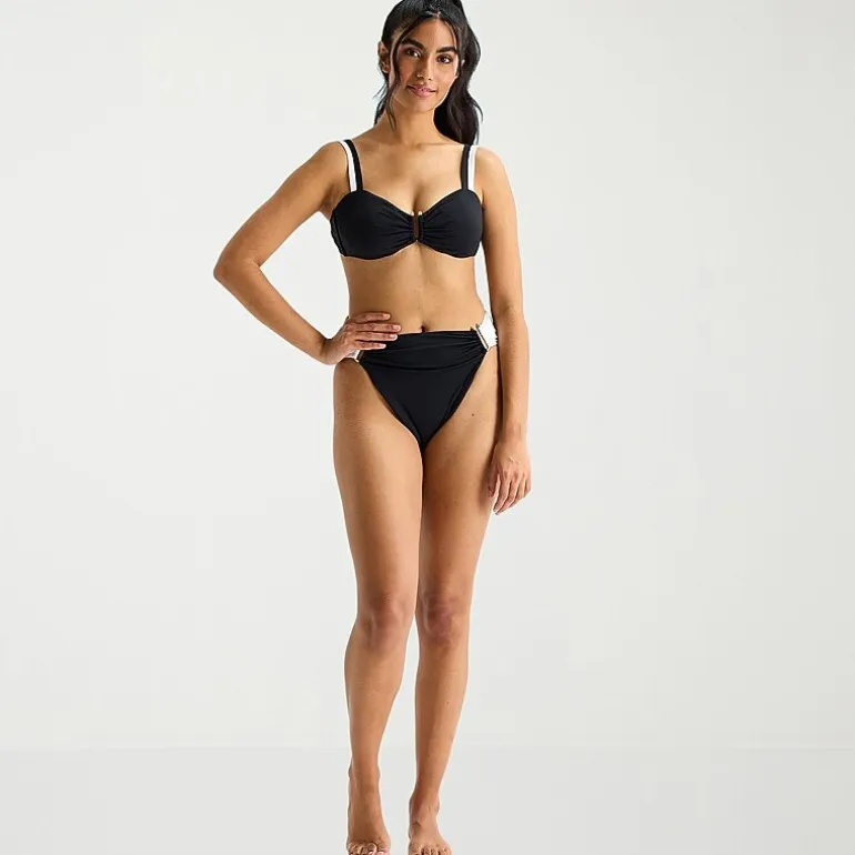Mynah Womens Adjustable Straps Bandeau Bikini Swimsuit Top