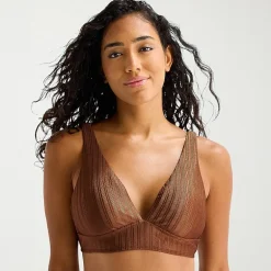 Mynah Womens Adjustable Straps Bralette Bikini Swimsuit Top