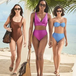 Mynah Womens Adjustable Straps Bralette Bikini Swimsuit Top