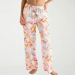 Mynah Womens Floral Pants Swimsuit Cover-Up