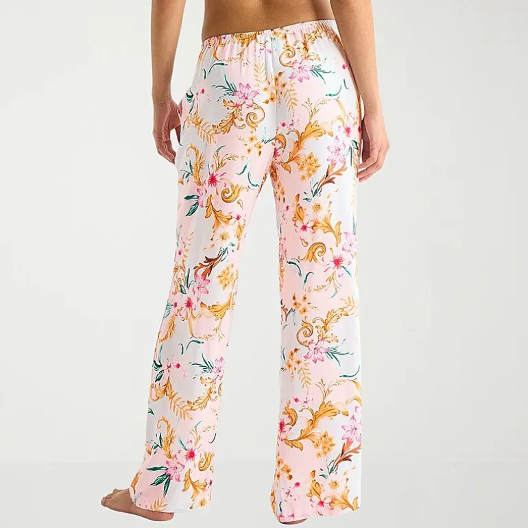 Mynah Womens Floral Pants Swimsuit Cover-Up