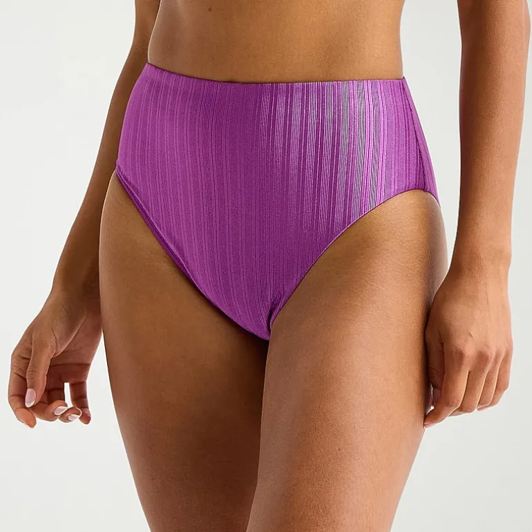 Mynah Womens Lined Moderate Coverage High Waist Bikini Swimsuit Bottom