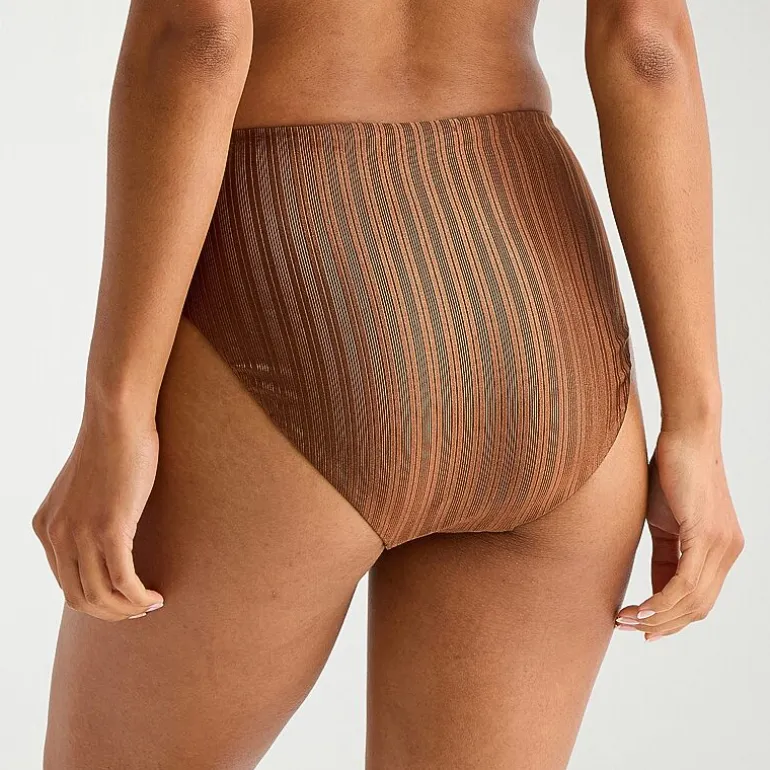 Mynah Womens Lined Moderate Coverage High Waist Bikini Swimsuit Bottom