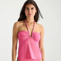Mynah Womens Lined Tankini Swimsuit Top
