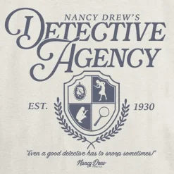 Nancy Drew Detective Agency Tee Womens Juniors Crew Neck Short Sleeve Regular Fit Graphic T-Shirt