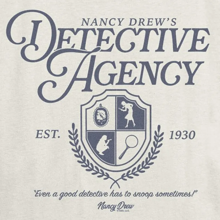Nancy Drew Detective Agency Tee Womens Juniors Crew Neck Short Sleeve Regular Fit Graphic T-Shirt