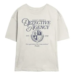 Nancy Drew Detective Agency Tee Womens Juniors Crew Neck Short Sleeve Regular Fit Graphic T-Shirt