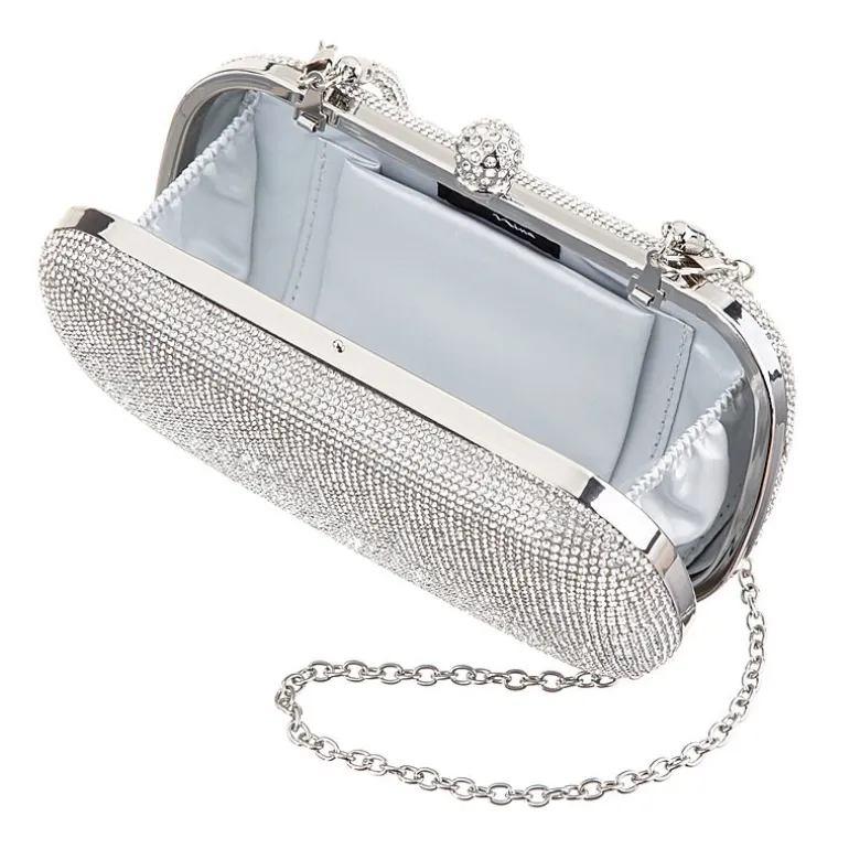 N By Nina Crysal Minaudiere With Crystal Cording Evening Bag
