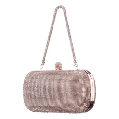 N By Nina Crysal Minaudiere With Crystal Cording Evening Bag