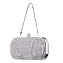 N By Nina Crysal Minaudiere With Crystal Cording Evening Bag