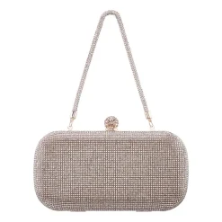 N By Nina Crysal Minaudiere With Crystal Cording Evening Bag