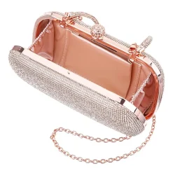N By Nina Crysal Minaudiere With Crystal Cording Evening Bag
