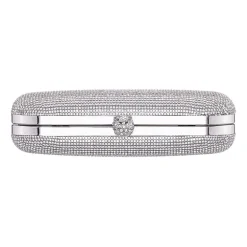 N By Nina Crysal Minaudiere With Crystal Cording Evening Bag