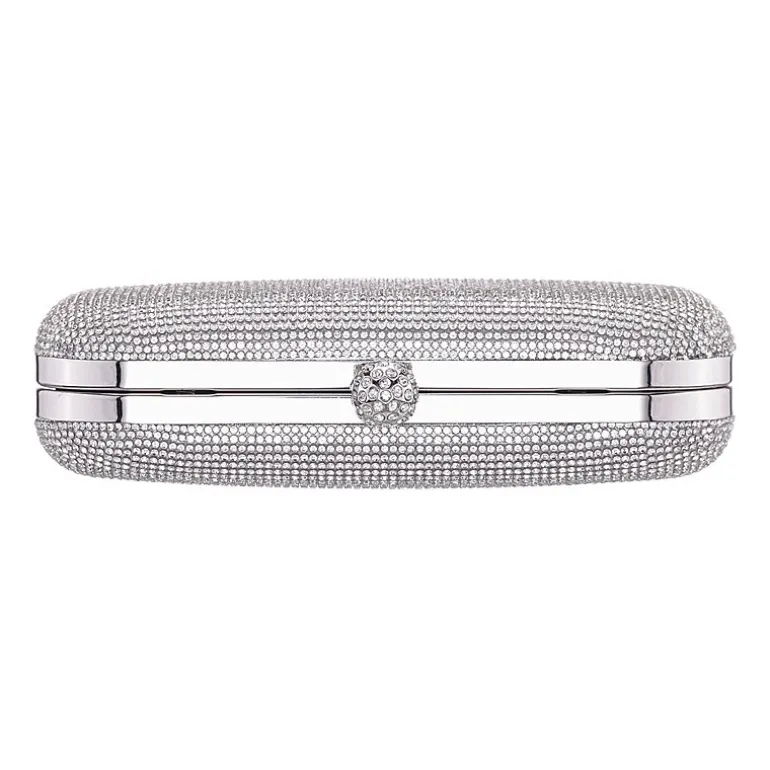 N By Nina Crysal Minaudiere With Crystal Cording Evening Bag