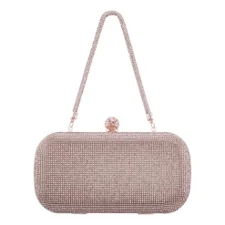 N By Nina Crysal Minaudiere With Crystal Cording Evening Bag