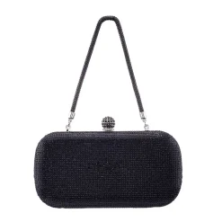 N By Nina Crysal Minaudiere With Crystal Cording Evening Bag