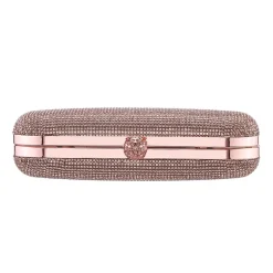 N By Nina Crysal Minaudiere With Crystal Cording Evening Bag