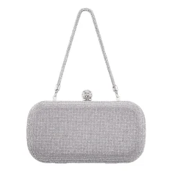 N By Nina Crysal Minaudiere With Crystal Cording Evening Bag