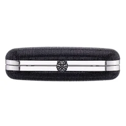 N By Nina Crysal Minaudiere With Crystal Cording Evening Bag