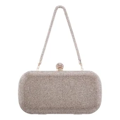 N By Nina Crysal Minaudiere With Crystal Cording Evening Bag