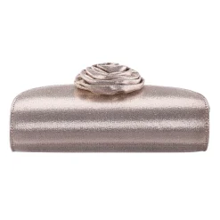 N By Nina Frily Rosette Emebellished Flap Clutch Evening Bag
