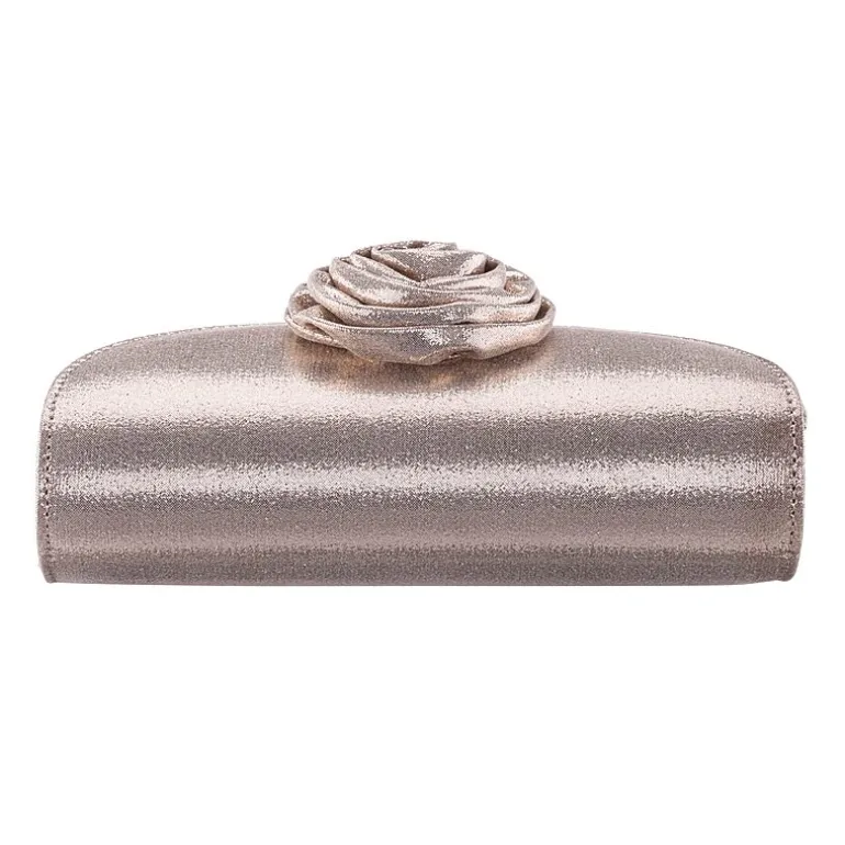 N By Nina Frily Rosette Emebellished Flap Clutch Evening Bag