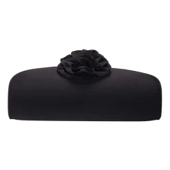 N By Nina Frily Rosette Emebellished Flap Clutch Evening Bag