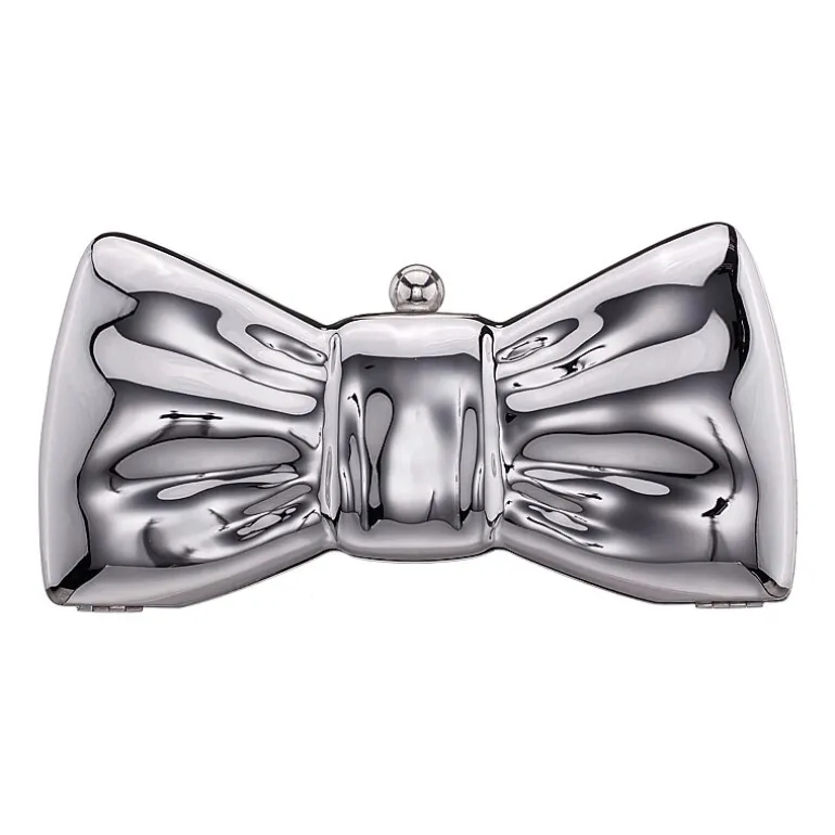 N By Nina Metal Bow Minaudiere Evening Bag