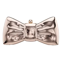 N By Nina Metal Bow Minaudiere Evening Bag