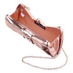 N By Nina Metal Bow Minaudiere Evening Bag