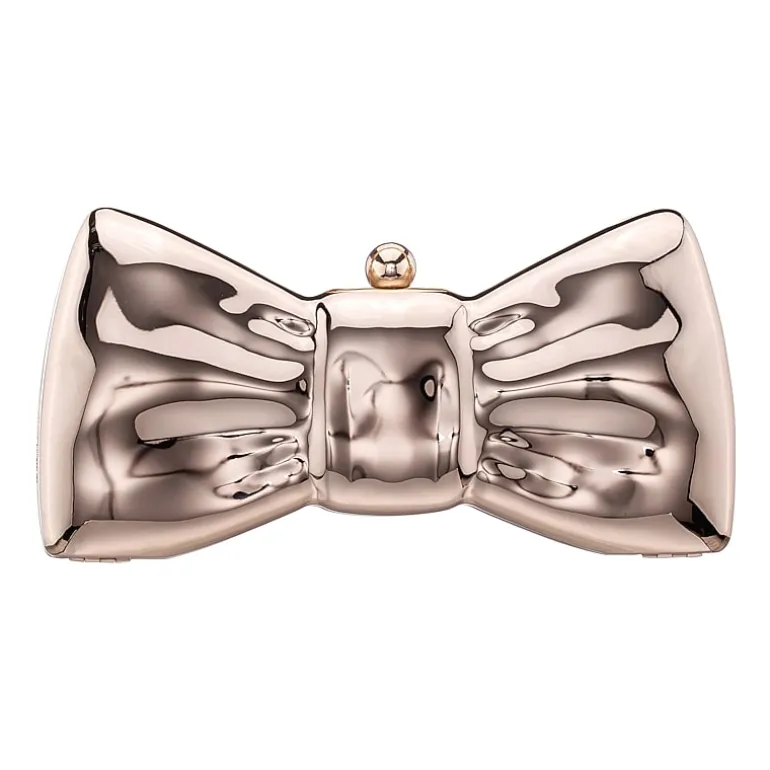 N By Nina Metal Bow Minaudiere Evening Bag