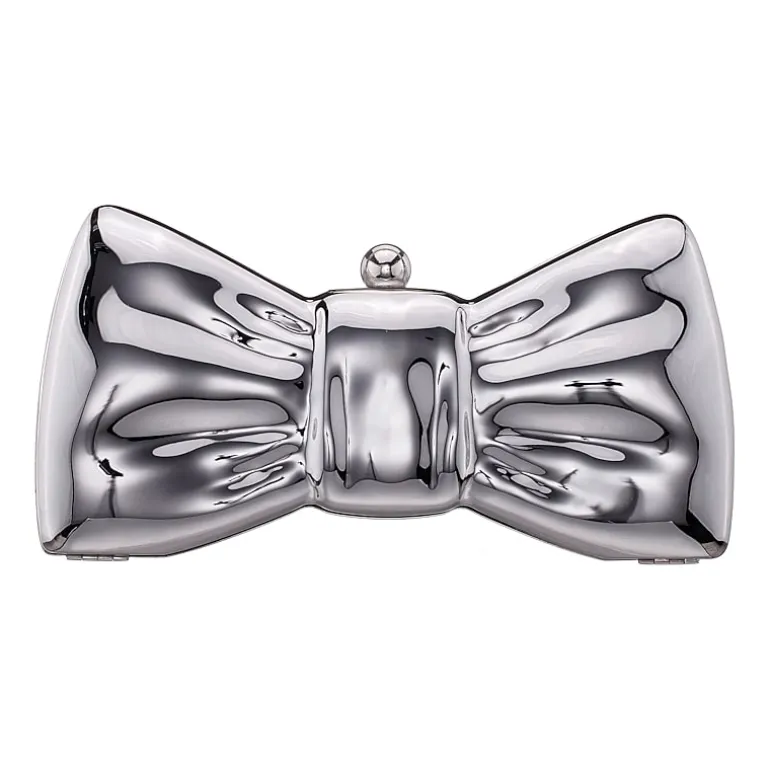 N By Nina Metal Bow Minaudiere Evening Bag