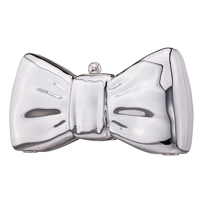 N By Nina Metal Bow Minaudiere Evening Bag