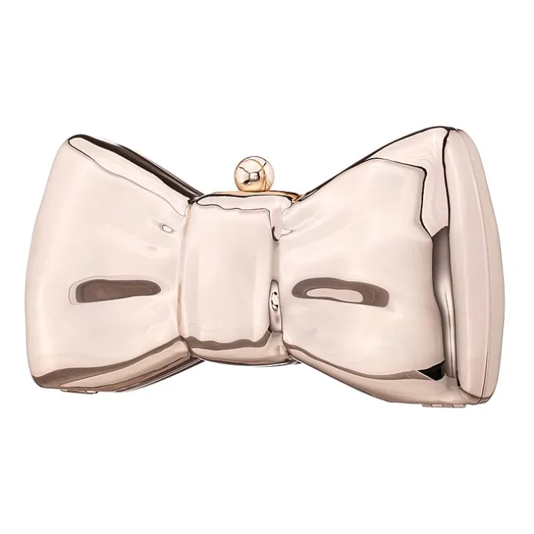 N By Nina Metal Bow Minaudiere Evening Bag