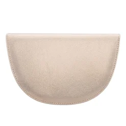 N By Nina Pleated Metallic Half Moon Clutch