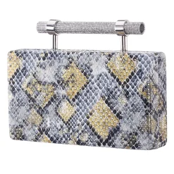 N By Nina Snake Minaudiere Evening Bag